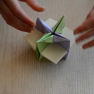 Ютуб видео: Модульная кусудама. Шар из бумаги в технике оригами. video tutorial